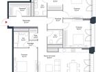 Продается 4-комн. квартира, площадью 134.3 м2 в монолитной н