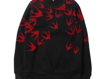      Alexander McQueen Sweater With a Picture of Swallows 32367417  