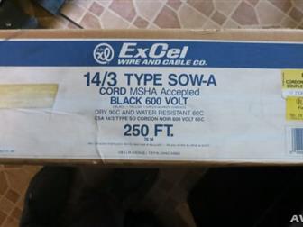  :All Purpose Cord, Conductor Gauge 14/3, Maximum Voltage 600, Maximum Current Rating 18 Amps, Nominal OD 0, 530 Inch, Coiled in Carton Length 250 Feet,  