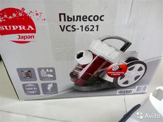 (Арт,  113163) ул Олимпийская 51 Магазин ТехноSale Пылесос SUPRA VCS-1621, немного б/у, состояние хорошее, полный комплект,  — сухая уборка— индикатор заполнения в Тюмени
